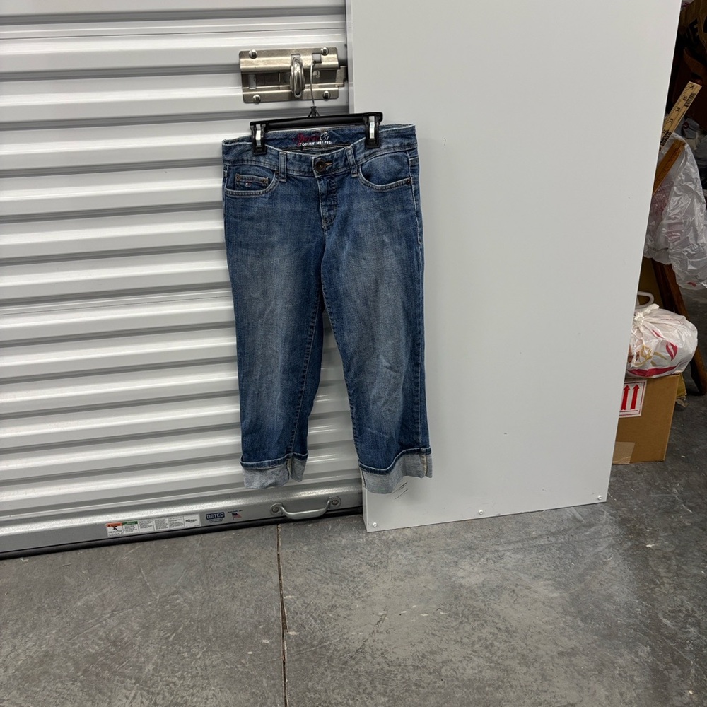 Tommy Hilfiger Spirit 61 Mid-Wash Cropped Women's Blue Denim Jeans Capris 2